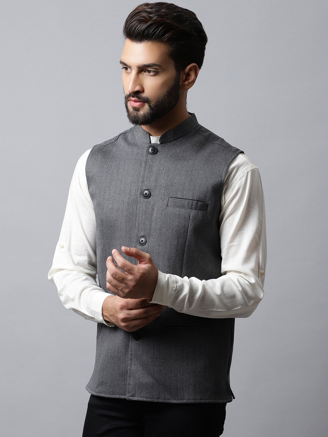 Buy Van Heusen Multi Slim Fit Self Pattern Reversible Nehru Jacket for Mens  Online @ Tata CLiQ