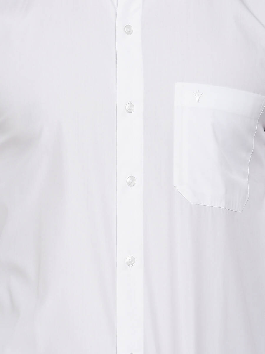 Ramraj Cotton Mens Full Sleeve Formal 100 % Cotton White Shirt - Distacart