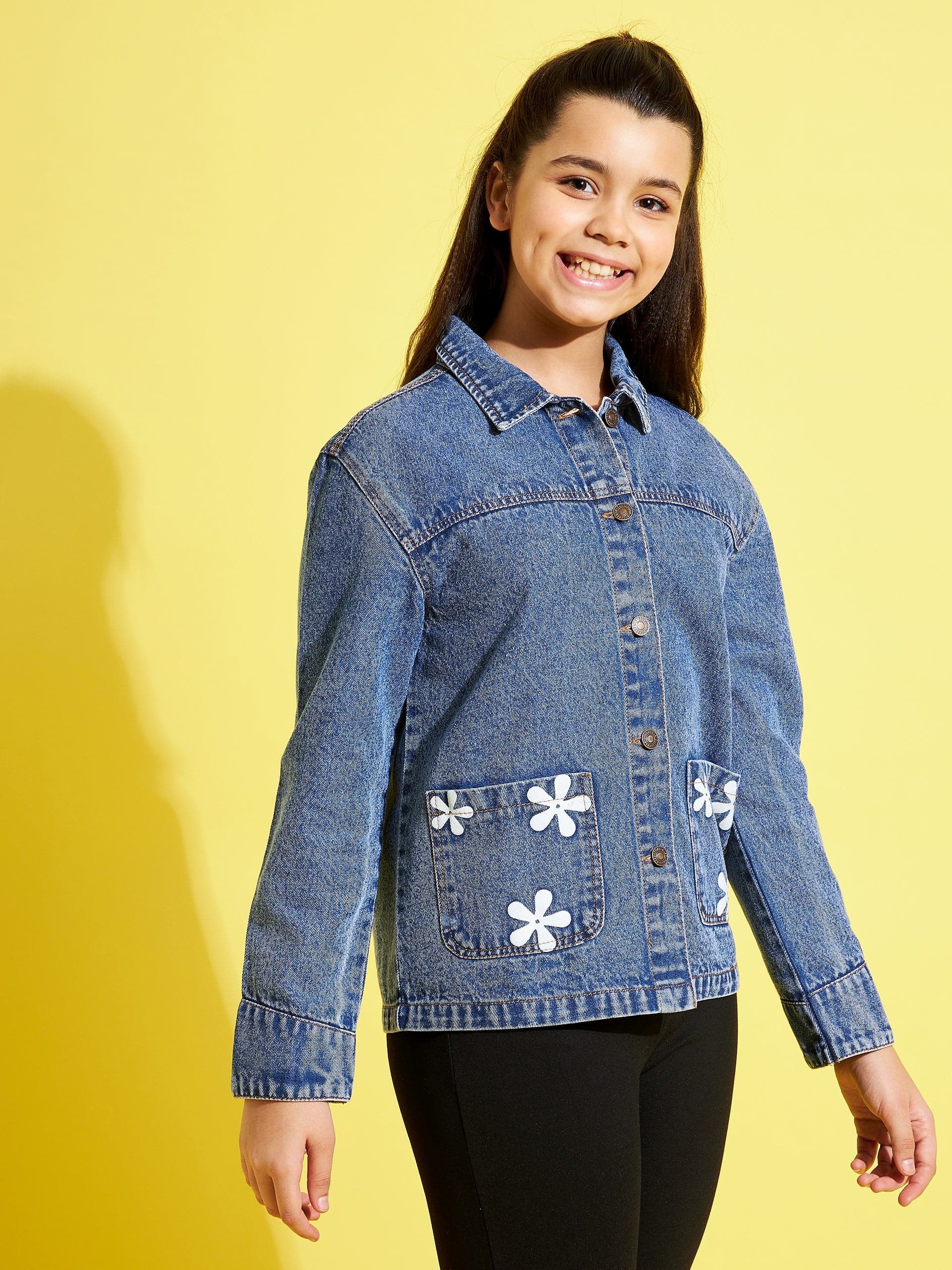ic fashion Full Sleeve Solid Girls Denim Jacket - Buy ic fashion Full  Sleeve Solid Girls Denim Jacket Online at Best Prices in India |  Flipkart.com