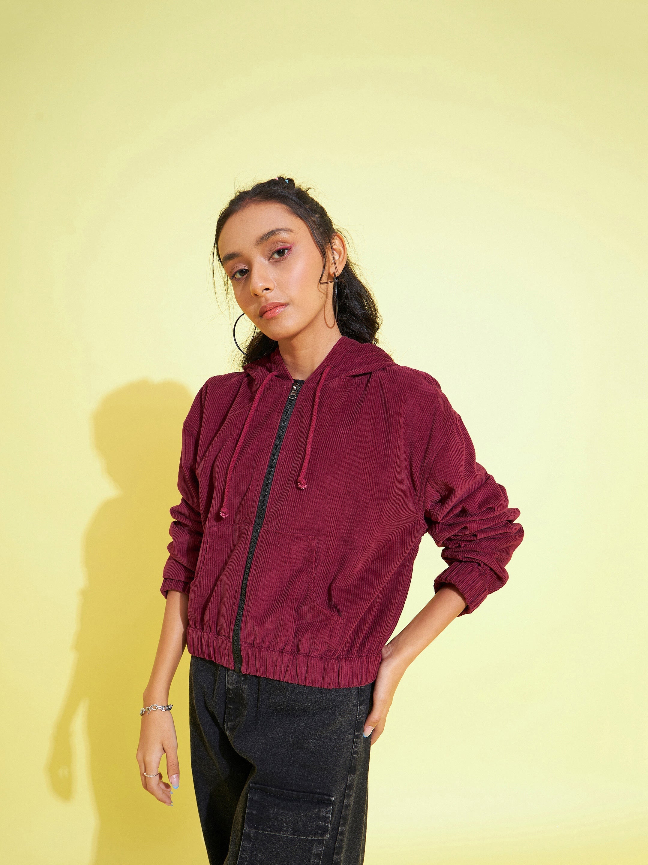 Girls shop burgundy hoodie