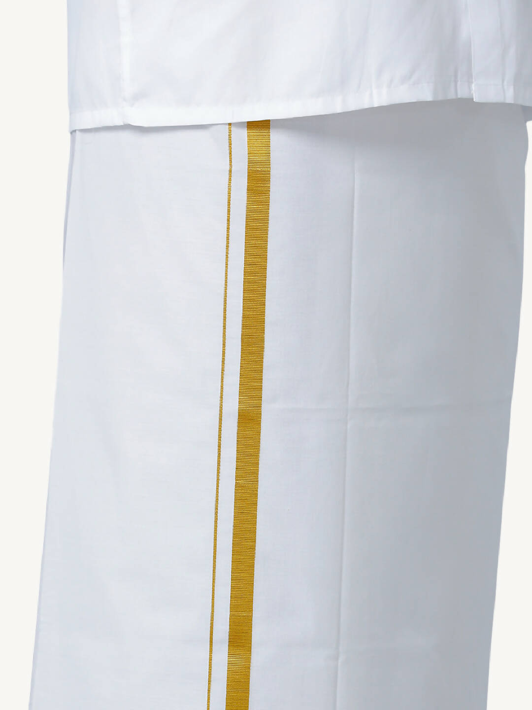 Ramraj Cotton Mens Wedding White Regular Dhoti, Shirt & Towel Set Subhakalyan 1/2" - Distacart