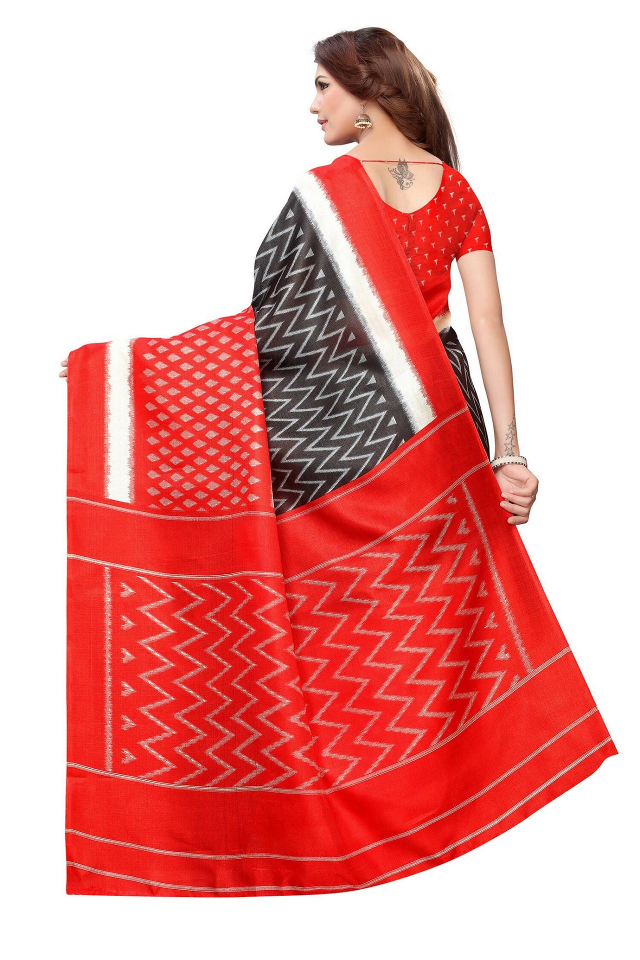 Vamika Red Kalamkari With Jhalar Khadi Silk Saree In Latest Fashion - Distacart