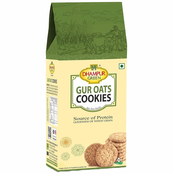 Dhampur Green Gur Oats Cookies - Distacart