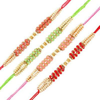 Thumbnail for Set of 4 Pretty Pearls Rakhi