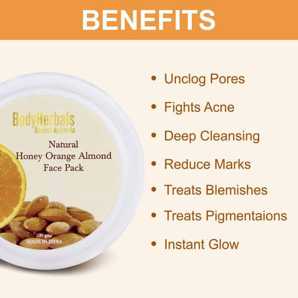 Buy Bodyherbals Skin Brightening Orange Honey Almond Face Pack