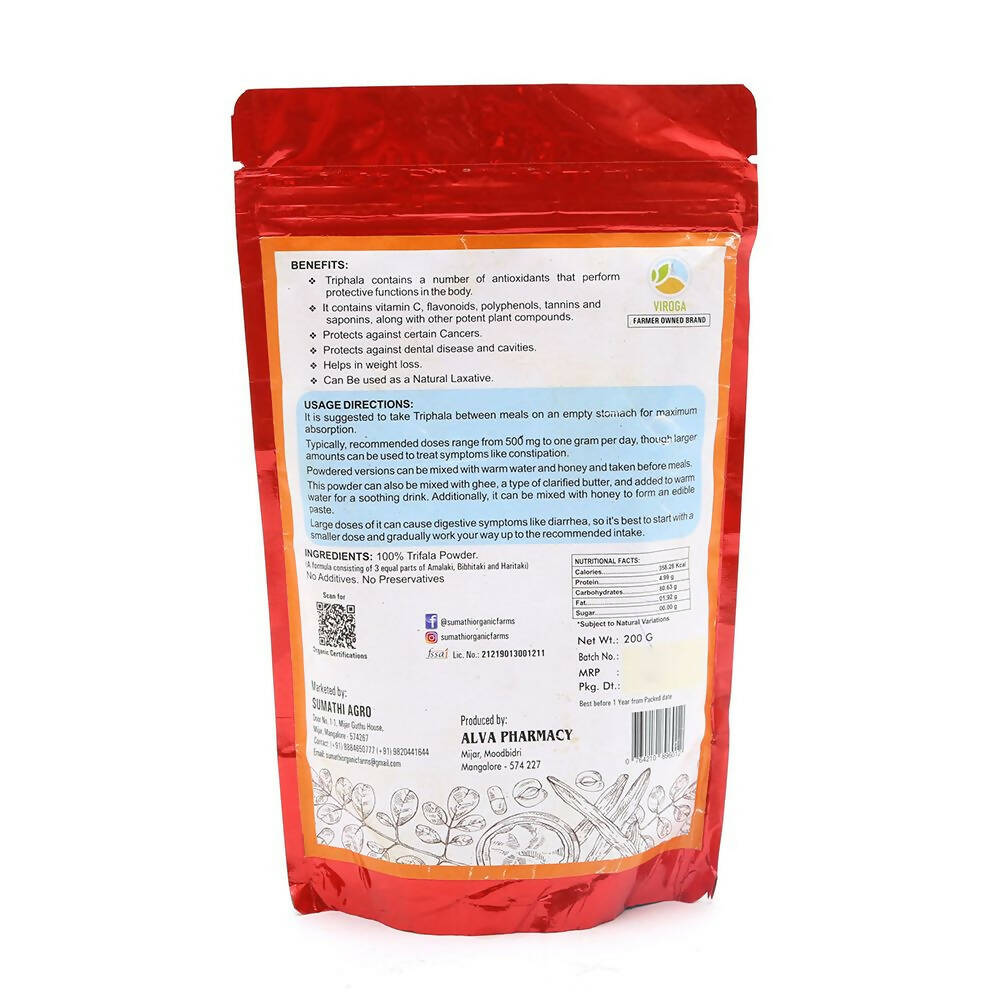 Viroga Organic Trifala Powder - Distacart