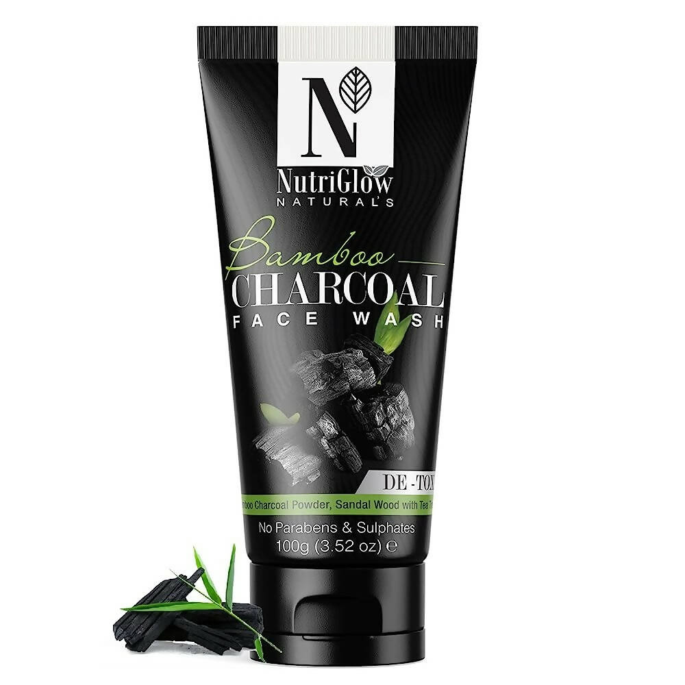 NutriGlow NATURAL'S Bamboo Charcoal Face Wash - Distacart