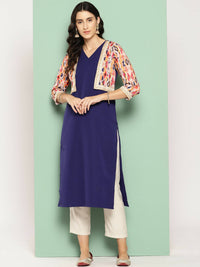 Thumbnail for Ahalyaa Women's Traditional wear Kurta - Navy Blue - Distacart