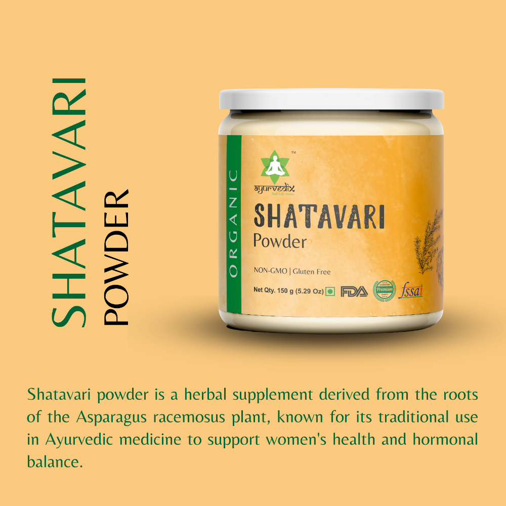 Ayurvedix Organic Shatavari Powder - Distacart