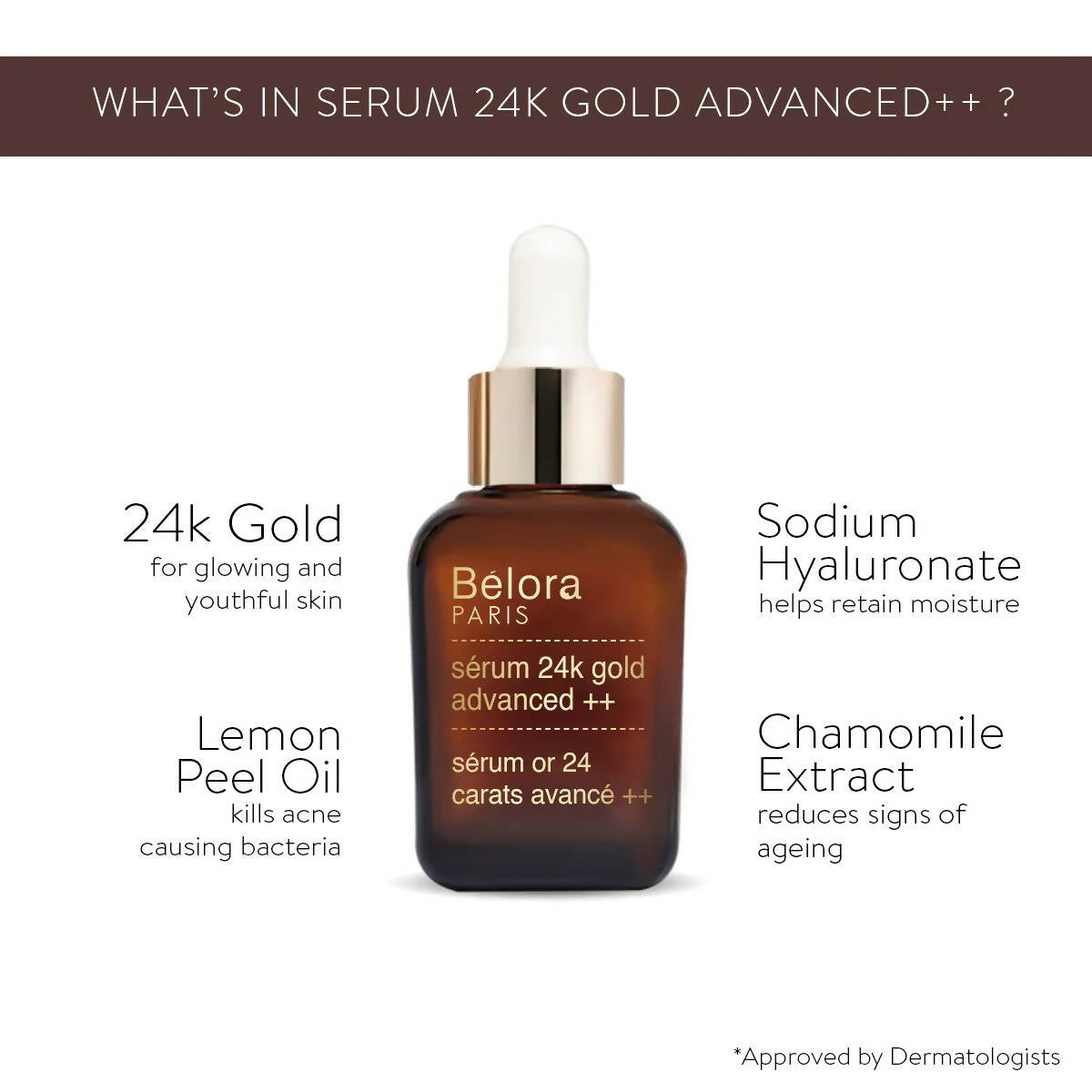 Belora Paris 24k Gold Advanced ++ Serum - Distacart