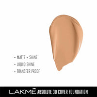 Thumbnail for Lakme Absolute 3D Cover Foundation - Cool Cinnamon - Distacart