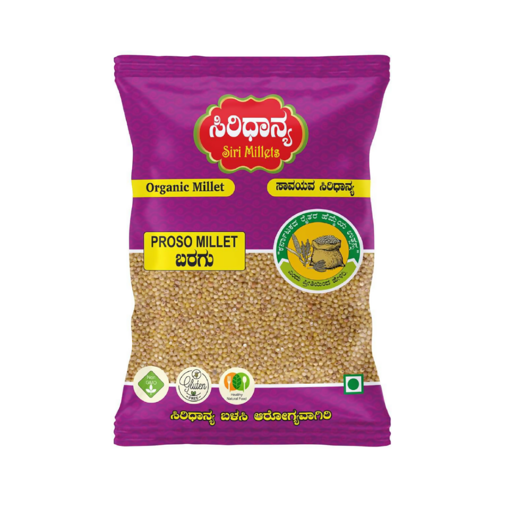 Siri Millets Organic Proso Millet - Unpolished and Processed Grains (Baragu) - Distacart