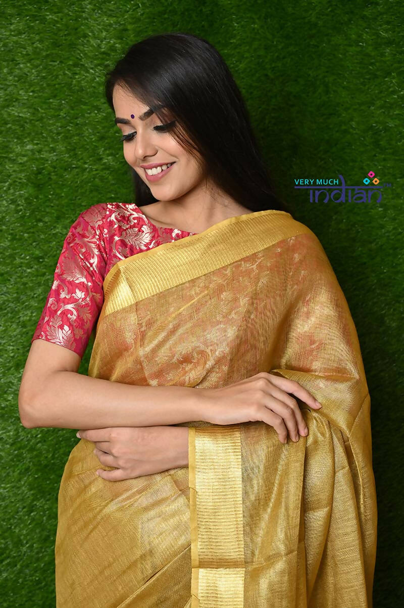 Shop for the elegant Mint Green Tissue Linen Saree online-Karagiri –  Karagiri Global