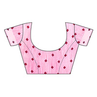 Thumbnail for Vamika Linen Satin Border Pink Bollywood Style Saree - Distacart