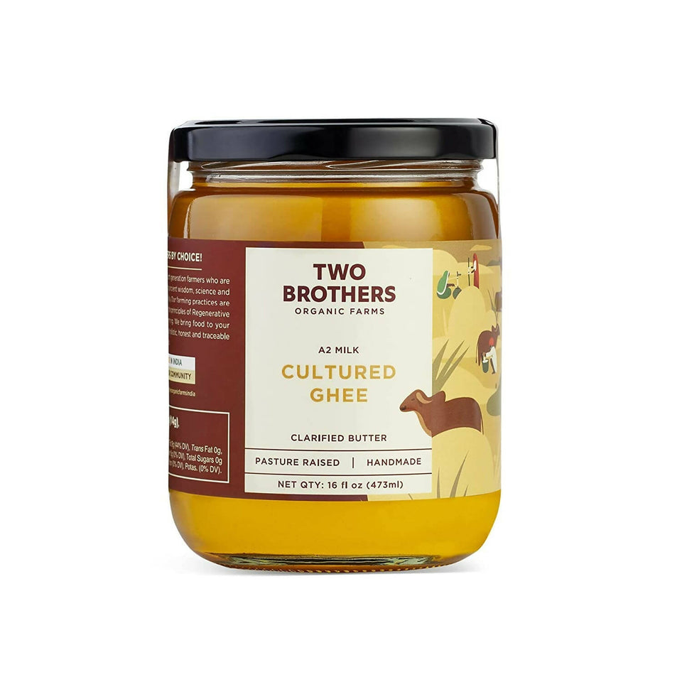 Buy Two Brothers Organic Farms - A2 Ghee Cultured Cow Desi Ghee | 100% Pure  and Natural - Desi Ghee - Highly Nutritious - Boost Immunity & Energy  Online at Best Price | Distacart