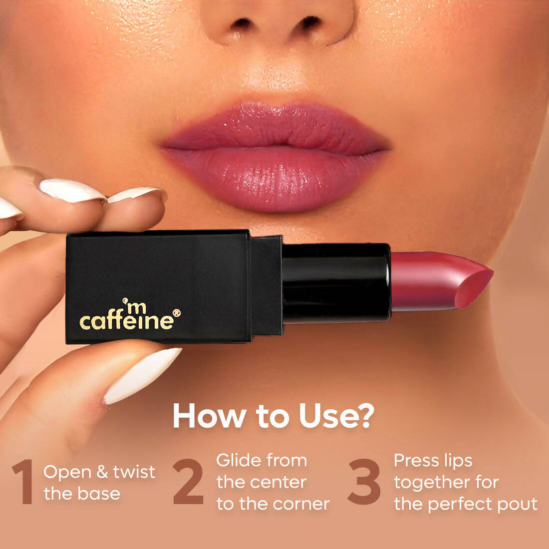 mCaffeine Cocoa Kiss Creamy Matte Lipstick - Mauve Velvet - Distacart