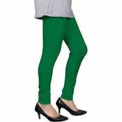 Buy Chic Attire Girl's Cotton Solid Churidar Legging Color Dark Green Size  3XL at Amazon.in