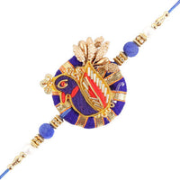 Thumbnail for Blue Peacock Zardosi Rakhi