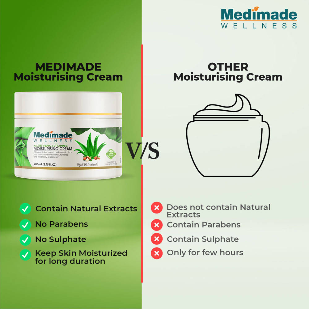 Medimade Wellness Aloe Vera & Vitamin E Moisturising Cream - Distacart