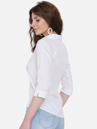 Thumbnail for Wahe-NOOR Women's White Casual Shirt - Distacart