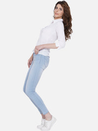Thumbnail for Wahe-NOOR Women's White Casual Shirt - Distacart