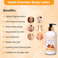 Thumbnail for Gudvel Turmeric & Sandalwood Body Lotion - Distacart