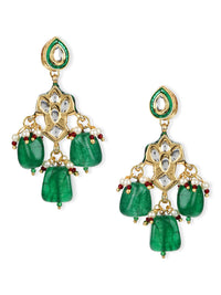 Thumbnail for Green Contemporary Drop Earrings - Ruby Raang - Distacart