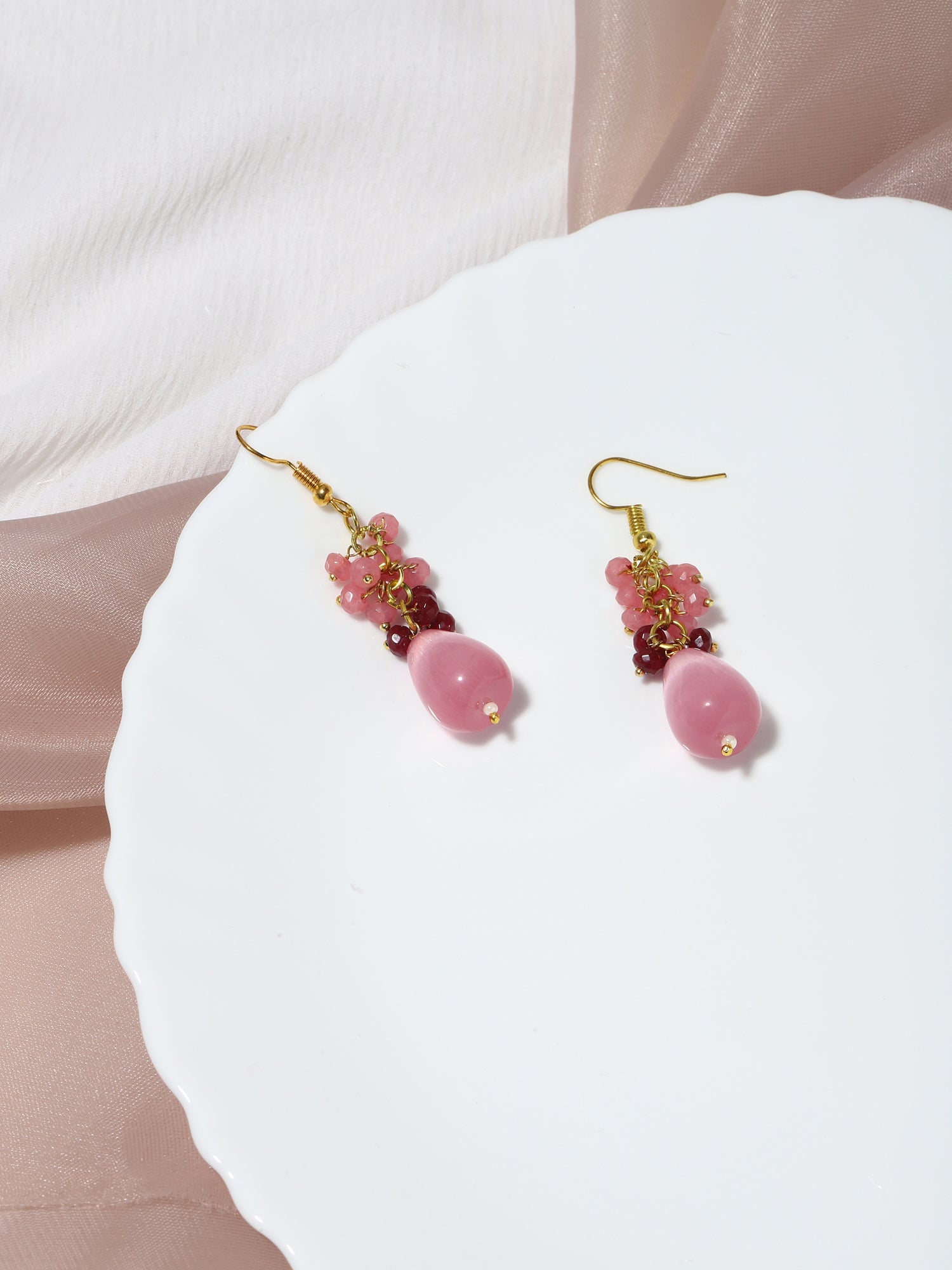 Buy At Best Price Gold Plated Ruby Earrings