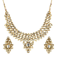 Thumbnail for Gold-Plated Kundan Choker With Earring - Ruby Raang - Distacart