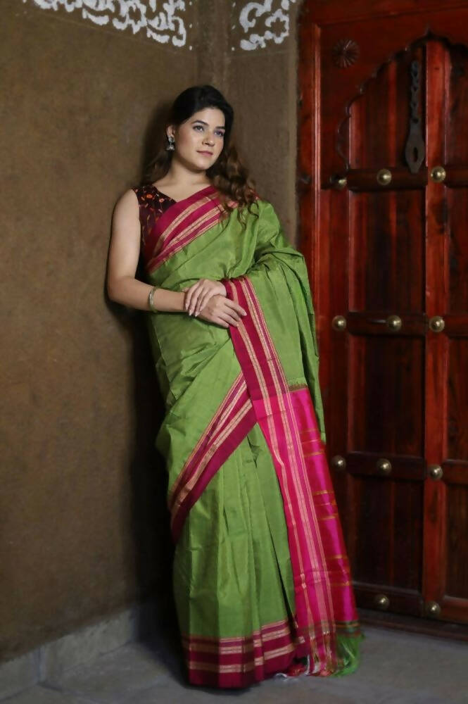 Handloom Ilkal Cotton Saree 10047339 – Avishya.com