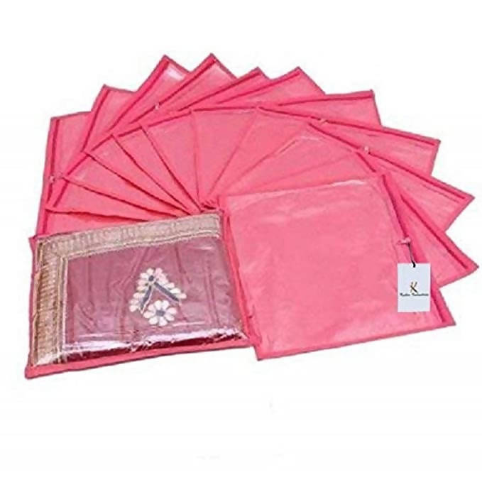 Organo Craft Sari Cover Single Saree Cover With Transparent Top (Pack Of  12, Pink) Single Saree Cover With Transparent Top Price in India - Buy  Organo Craft Sari Cover Single Saree Cover