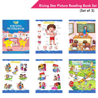 Thumbnail for Rising Star Fun with Picture Reading Books Set (Set of 2)| General Knowledge| ABC Picture Dictionary| Ages 3-6 Years - Distacart