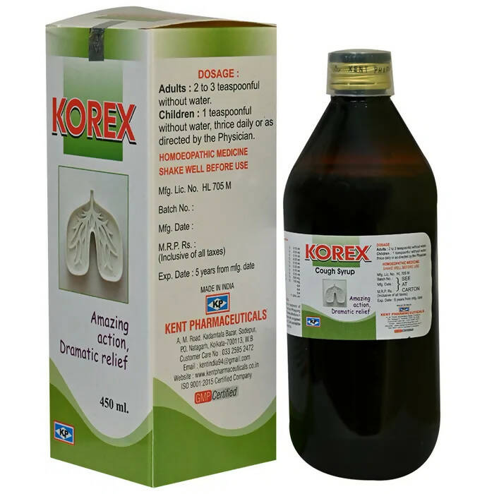 Kent Pharma Korex Syrup - Distacart