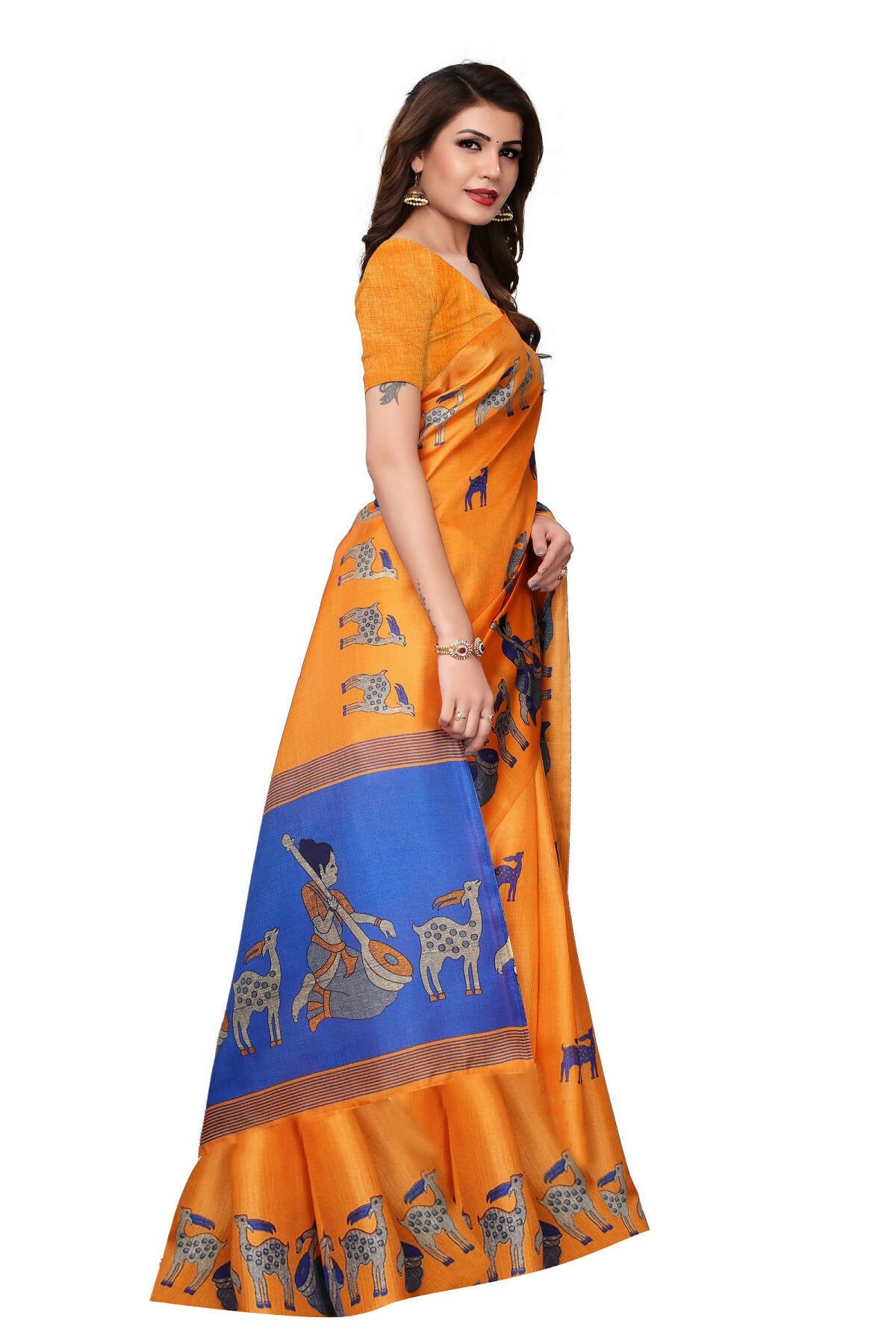 Khadi silk kalamkari on sale sarees