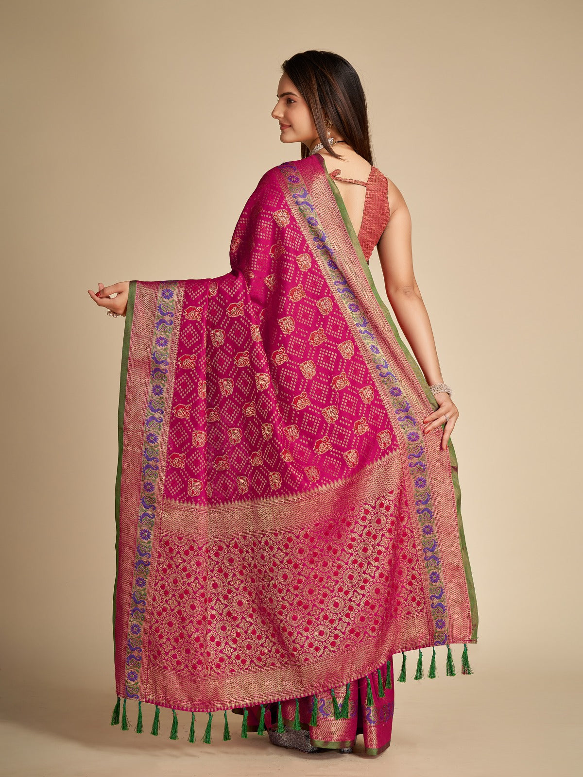 Buy Lavanya The Label Purple Georgette Sharara Saree with Stitched Blouse  online