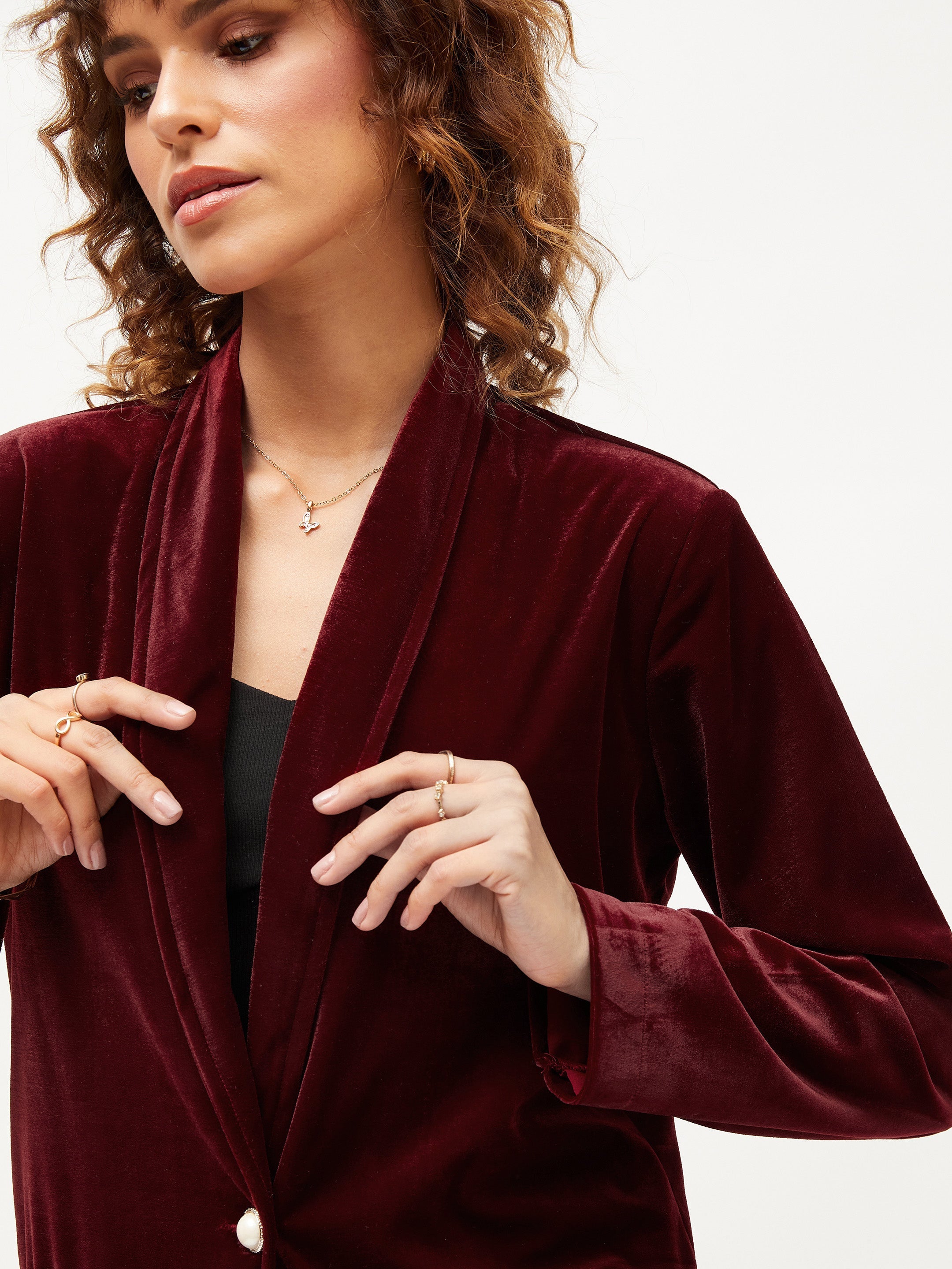 Comfy And Cozy Velvet Jacket • Impressions Online Boutique