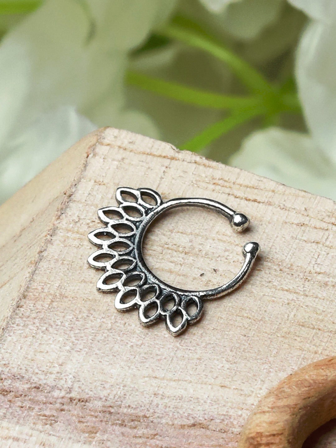 Buy Silver Nose Ring, Nose Ring Hoop, Unique Nose Ring, Tiny Hoop Online in  India - Etsy