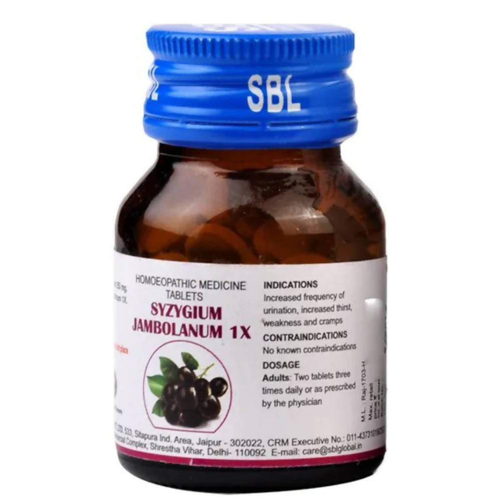 SBL Homeopathy Syzygium Jambolanum Trituration Tablets - Distacart