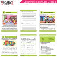 Thumbnail for Scholars Insights Comprehension and Cloze Grade 5|English Vocabulary, Grammar Skill Book 5| Ages 10-11 Years - Distacart