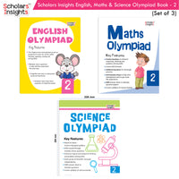 Thumbnail for Scholars Insights Olympiad English, Maths and Science Workbooks Set Grade 2| Set of 3| Ages 7 - 9 Year - Distacart