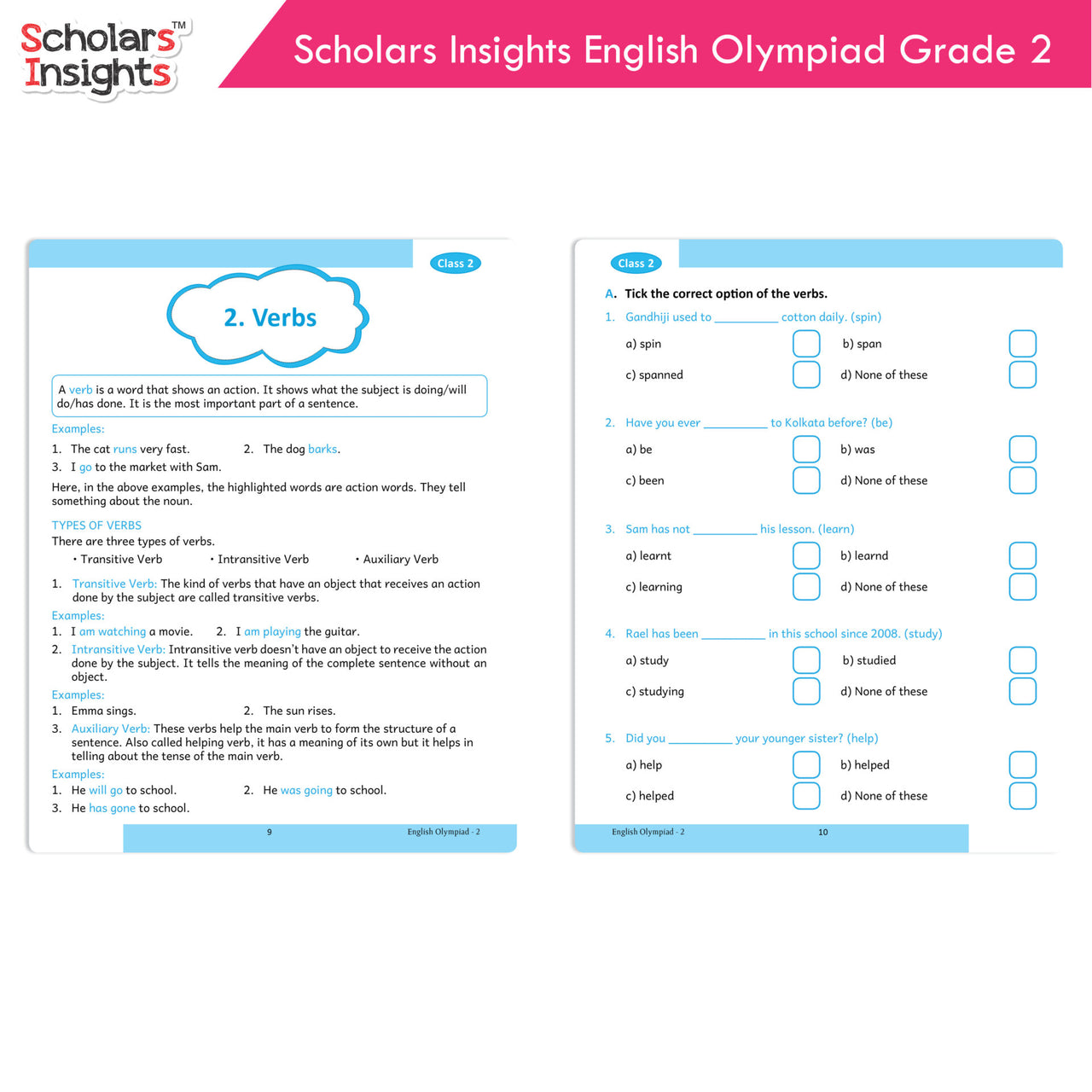 Scholars Insights Olympiad English, Maths and Science Workbooks Set Grade 2| Set of 3| Ages 7 - 9 Year - Distacart