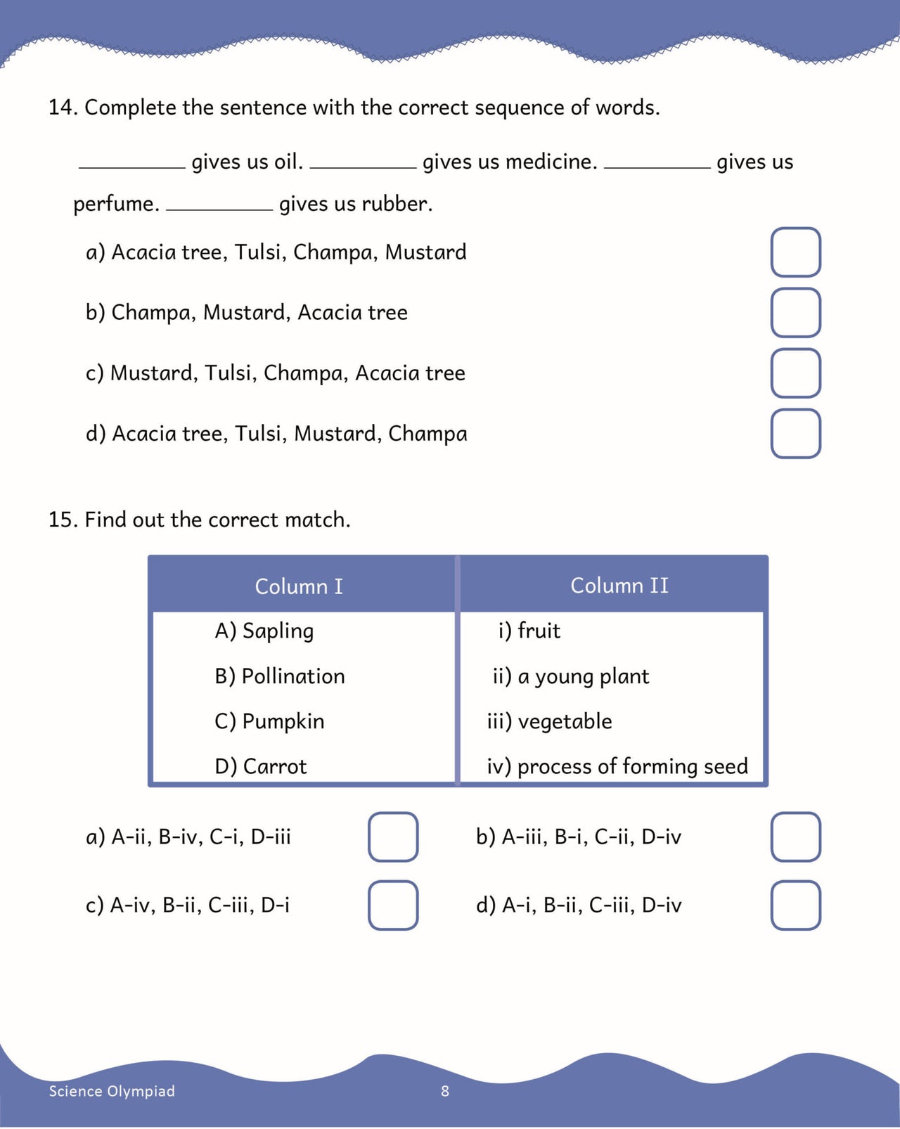 Scholars Insights Science Olympiad Grade 2| Science Practical Questions in MCQ format, QMR Sheet, Self Evaluation Sheet, Test Paper| Ages 7-8 Years - Distacart