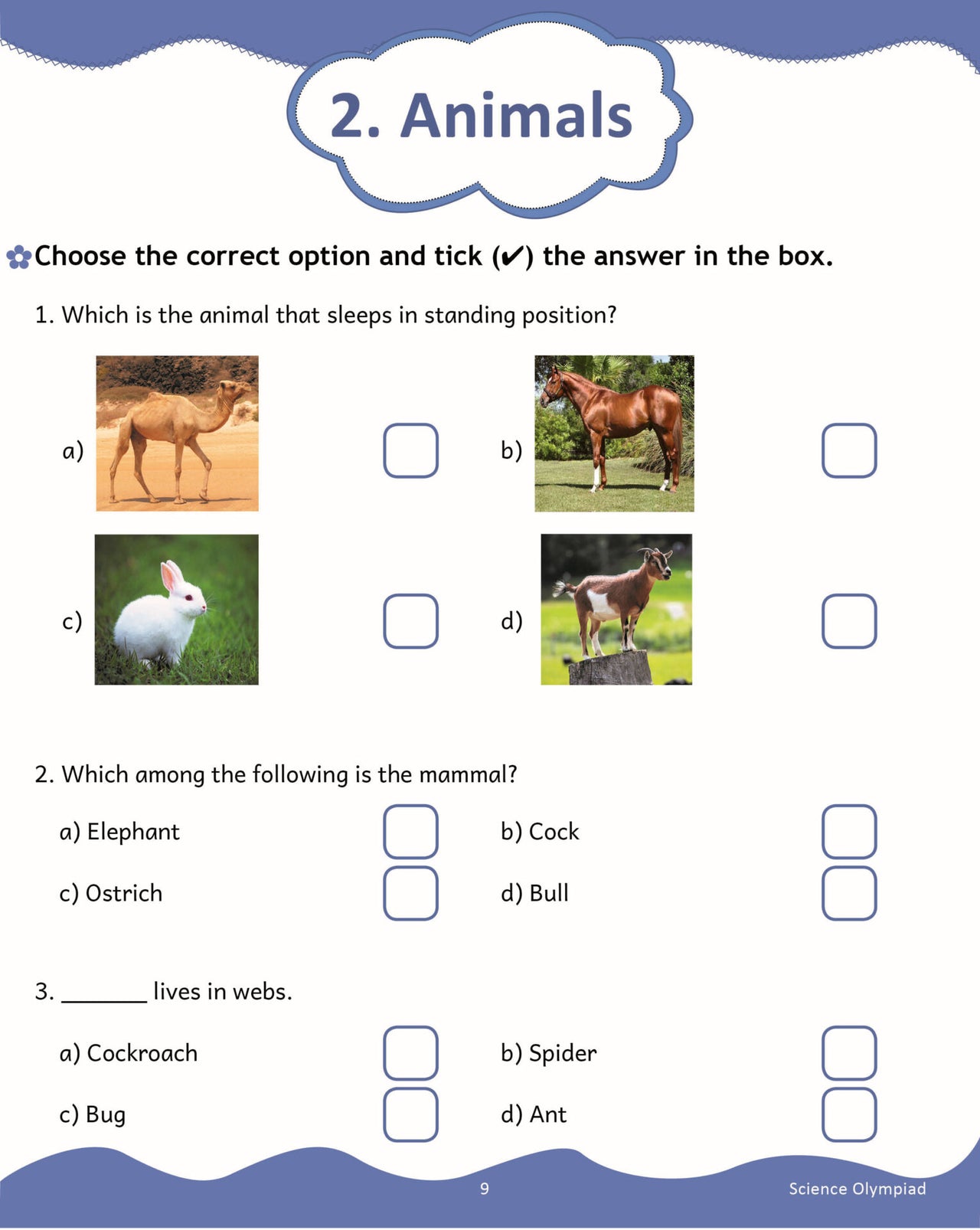 Scholars Insights Science Olympiad Grade 2| Science Practical Questions in MCQ format, QMR Sheet, Self Evaluation Sheet, Test Paper| Ages 7-8 Years - Distacart