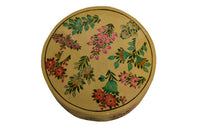 Thumbnail for Nizalia Floral Motif Embossed Cream Paper Mache Round Coasters