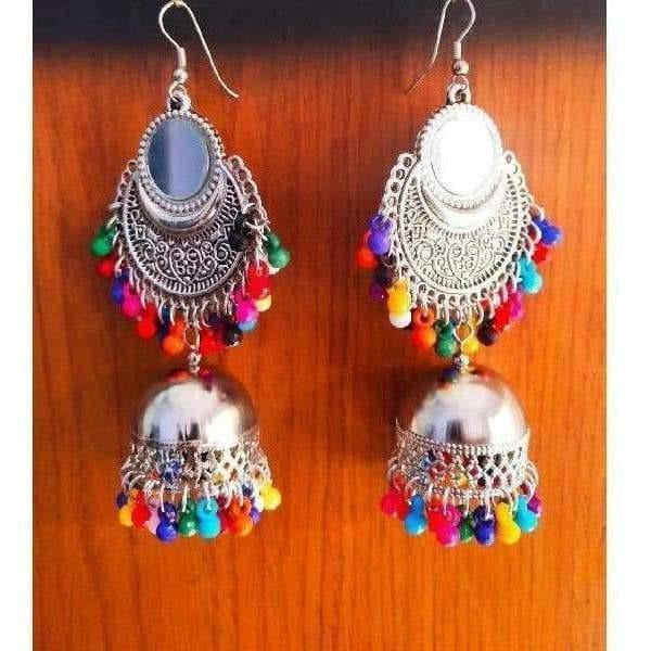 Muskan Fancy Oxidized Multi color Beaded Earrings