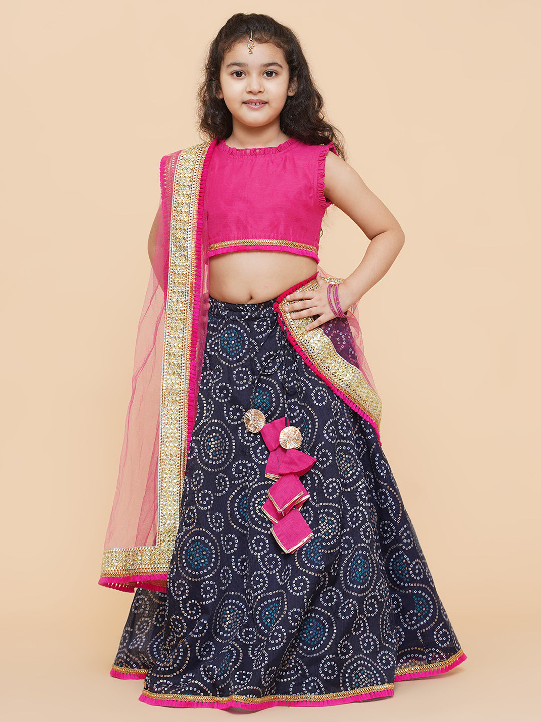 Buy Ethnic Wear For Baby Girls/Girls Lehenga Choli with Dupatta/Chaniya  Choli/Traditional Garba Dress for Kids (12-18 Months) at Amazon.in