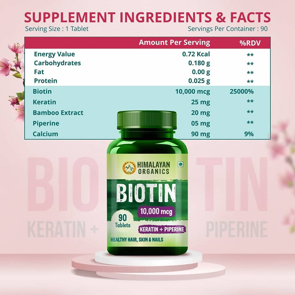 Himalayan Organics Biotin 10000 Mcg 