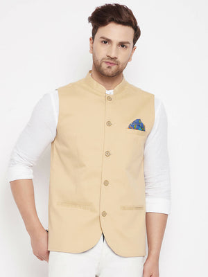 Buy Even Apparels Grey Merino Men's Nehru Jacket-Contrast Lining-Free Pocket  Square PW691 Online at Best Price | Distacart
