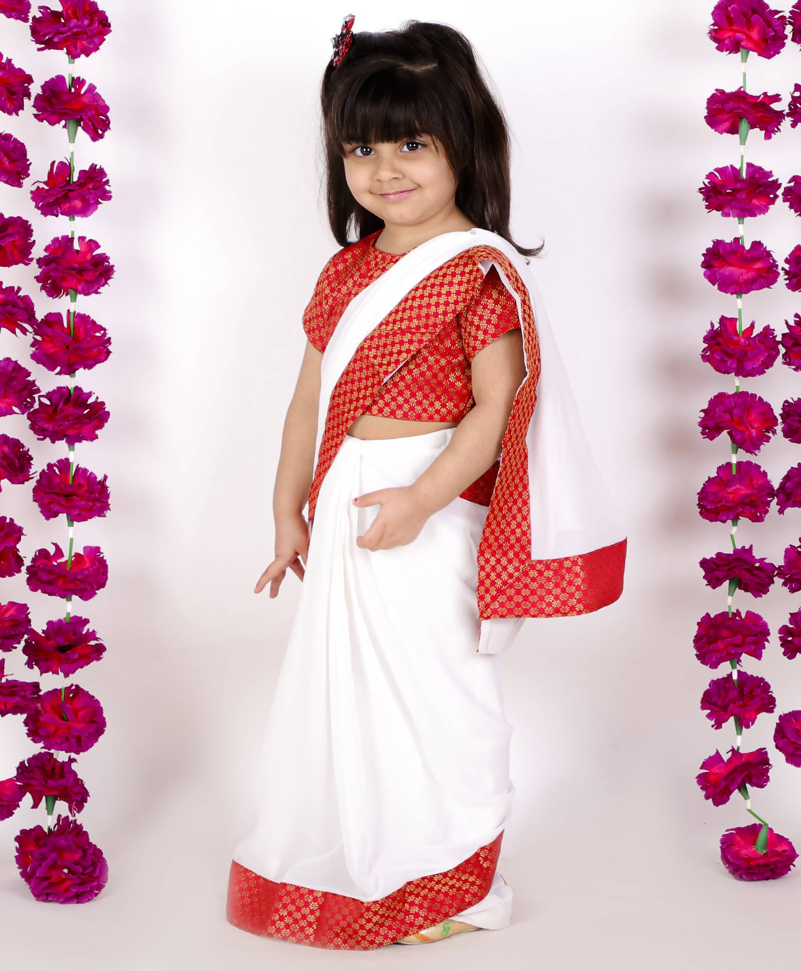 Buy Bengali Saree Kid Costume Wear for 4 Year Boys & Girls at Amazon.in