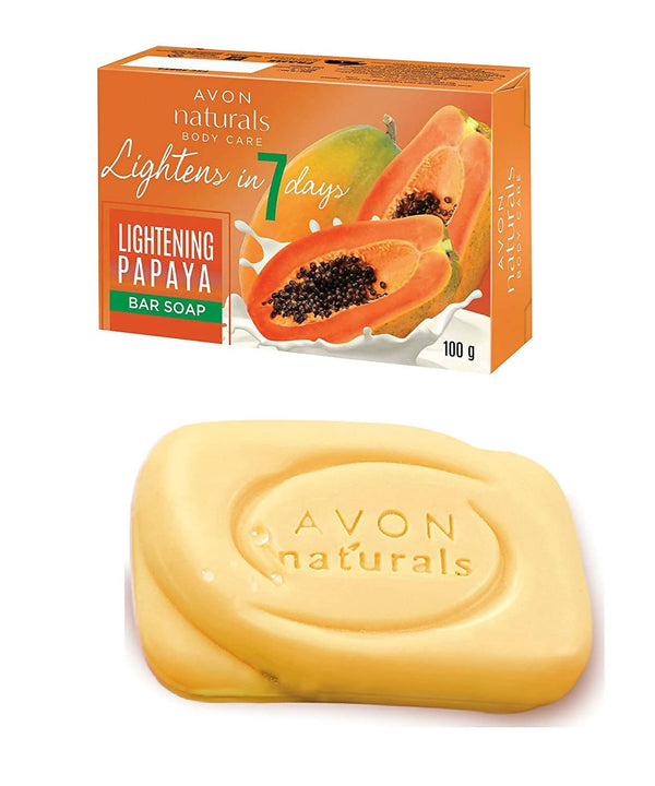 Description Avon Naturals Body Care Lightening Papaya Bar Soap 100 Gm